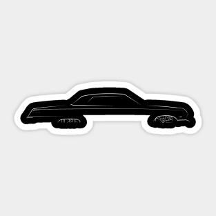 1962 Chevy Impala - Stencil profile, white Sticker